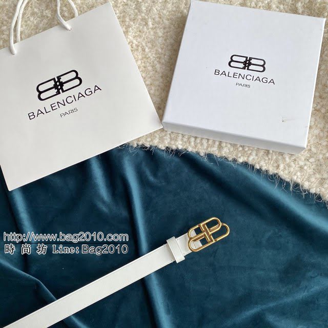 Balenciaga女士皮帶 巴黎世家BB經典logo扣腰帶 巴黎世家小牛皮皮帶  jjp1134